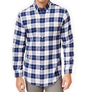 John Ashford Mens Big and Tall Long Sleeve Plaid Shirt 3XLT John Ashford Mens Big and Tall Long Sleeve Plaid Shirt 3XLT
